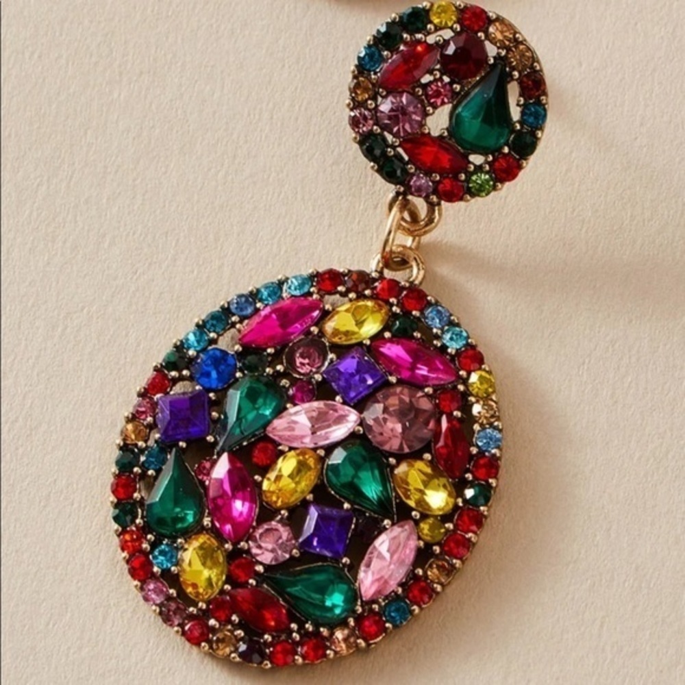 💋 NEW Statement Rhinestone Drop earring - Picture 3 of 5
